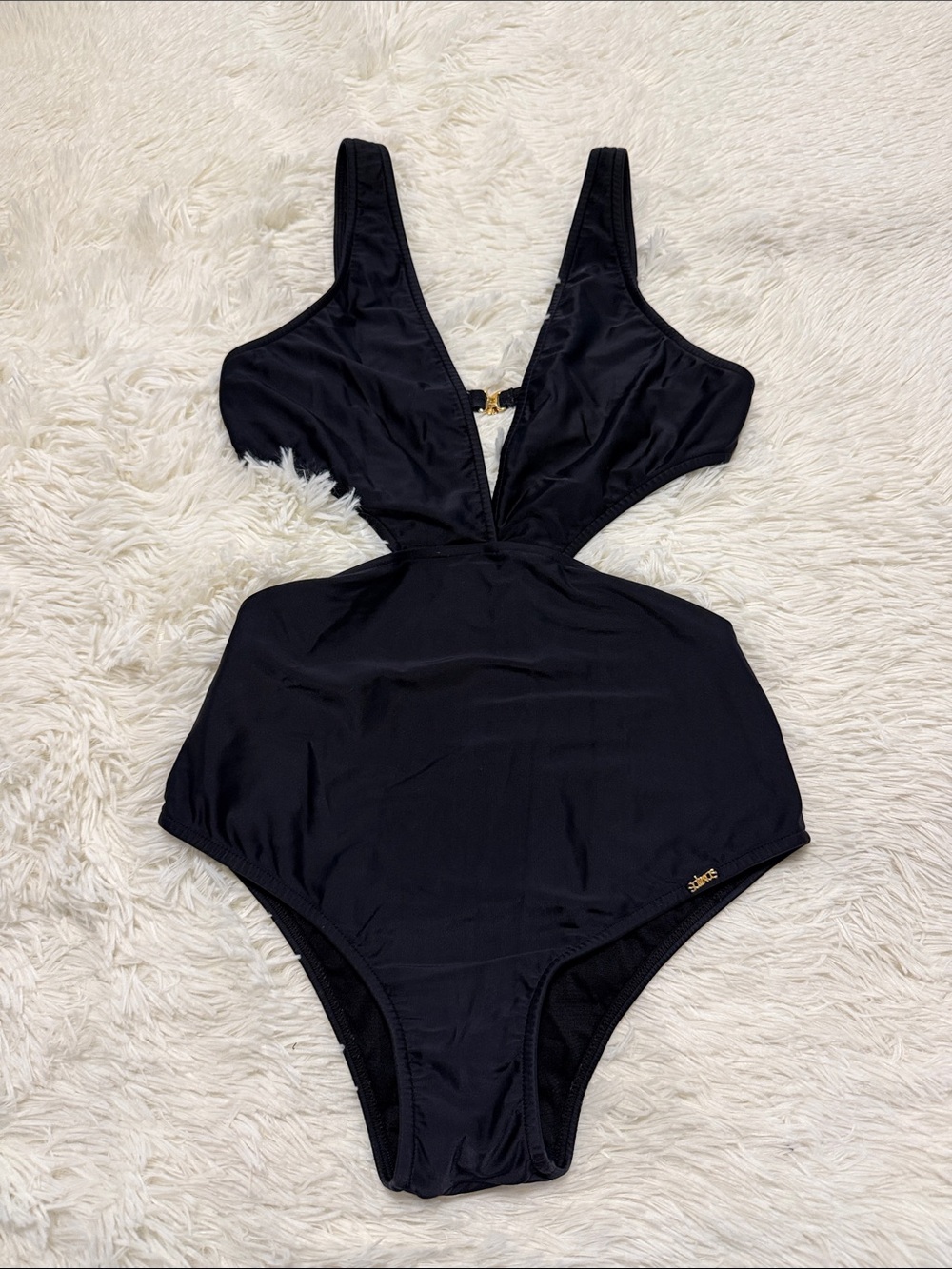 Salinas Black Cutout One-Piece Swimsuit